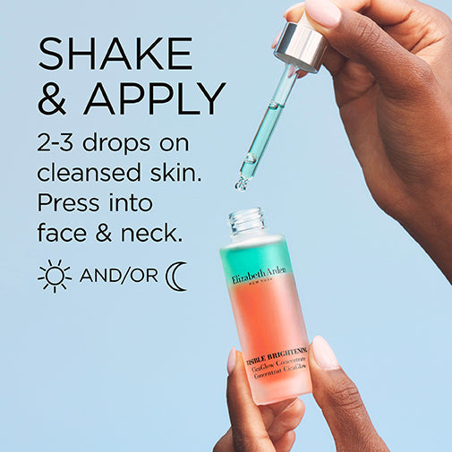 Application- Shake and apply- 2-3 drops on cleansed skin. Press into face and neck Day and/or night