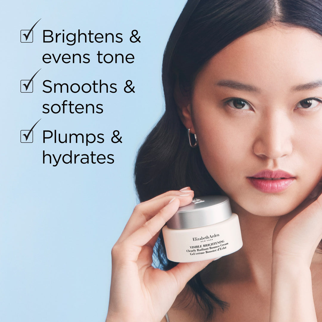 Visible Brightening Cream brightens and evens tone, smooths and softens and plumps and hydrates