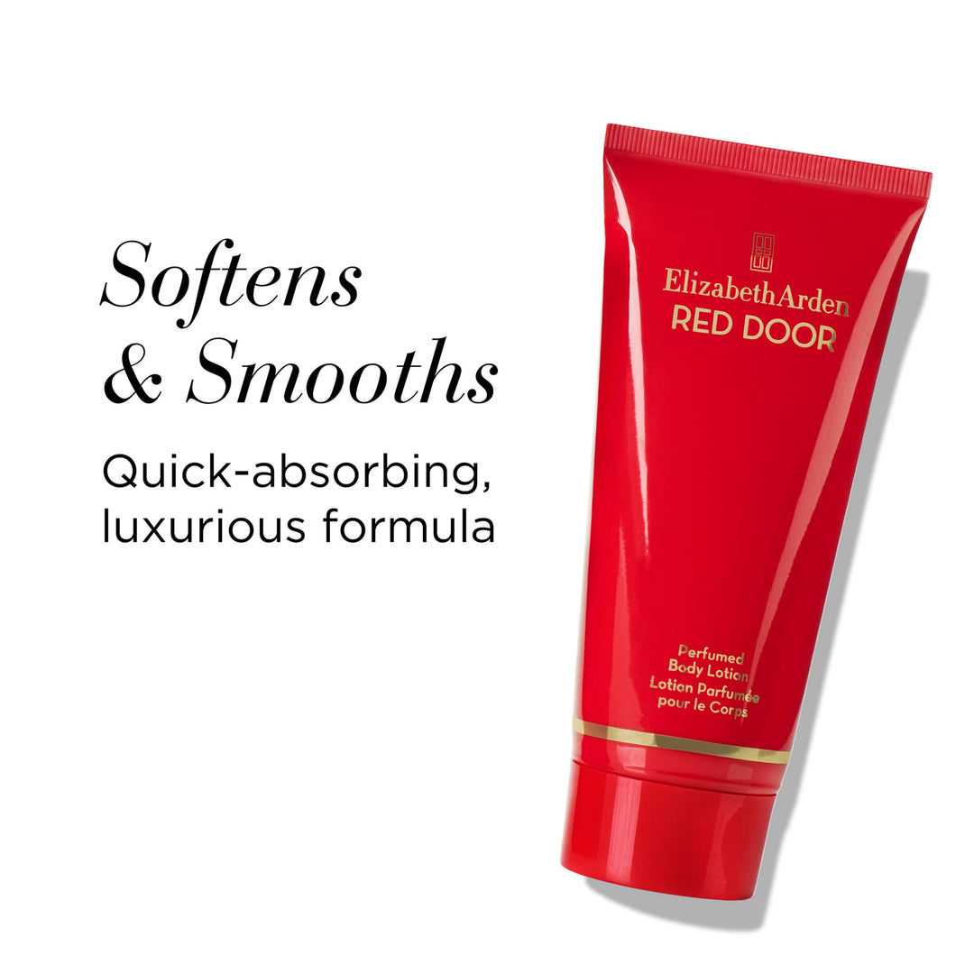 Red Door Body Lotion softens and smooths. Quick-absorbing luxurious formula