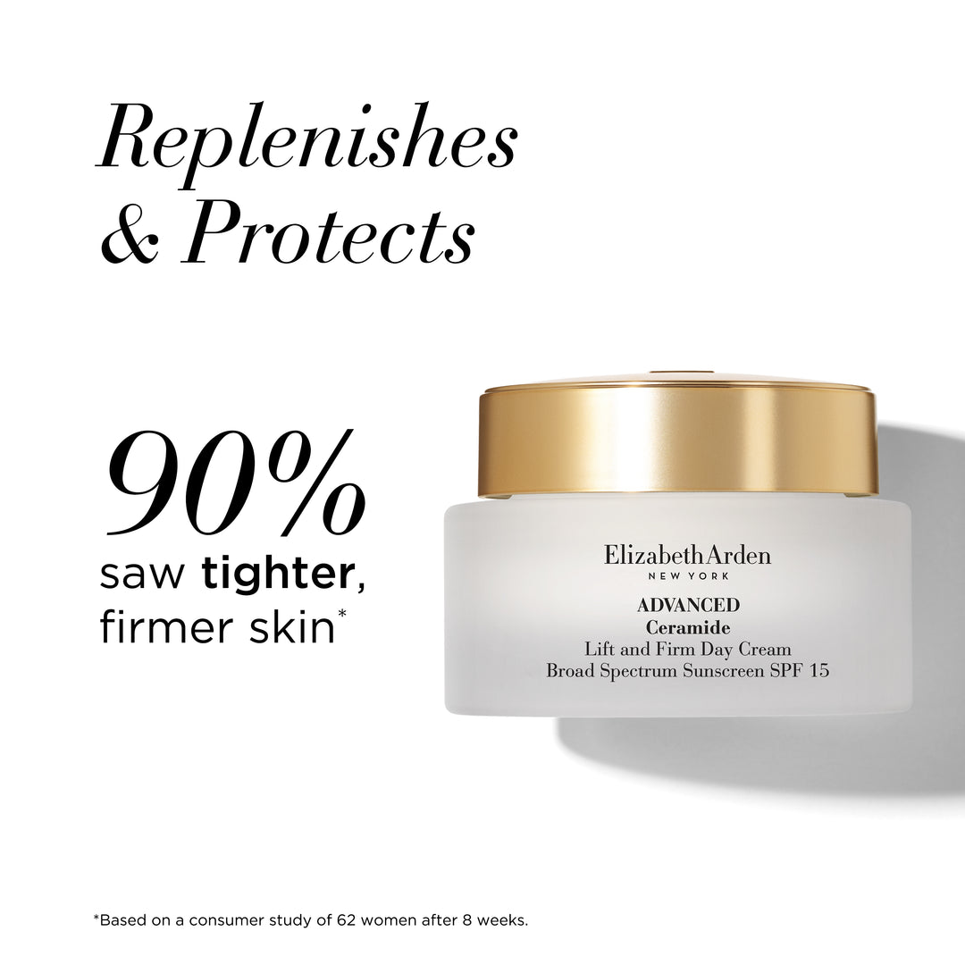 Replenishes and Protects. 90% saw tighter, firmer skin* *Based on a consumer study of 62 women after 8 weeks.