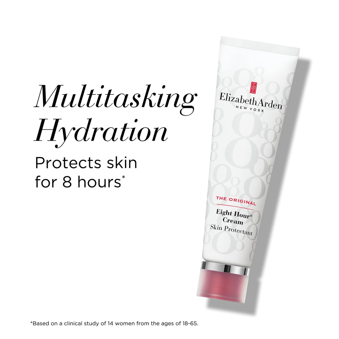 Eight Hour Skin Protectant is a multitasking hydration. Protects skin for 8 hours* *Based on a clinical study of 14 women from ages of 18-65.